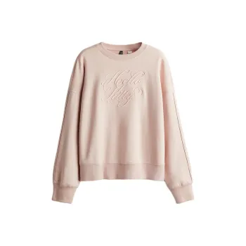 H&M Sweatshirt Women's Light Gray Pink