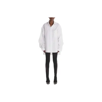 Mugler SS24 Poplin Oversized Shirt Shirt Women's White