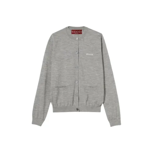 GUCCI SS25 Cashmere Sweater Women's Gray