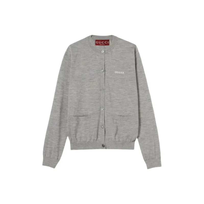 GUCCI SS25 Cashmere Sweater Women's Gray-0