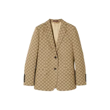 GUCCI Canvas Jacket 'Camel/Ebony'