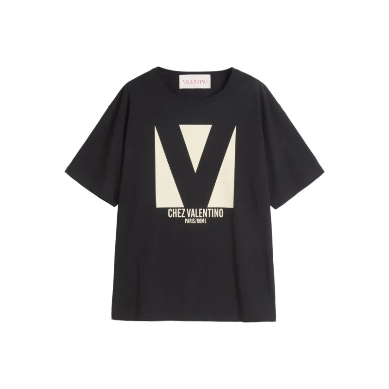 Valentino Chez Valentino Printed Crewneck T Shirt-0