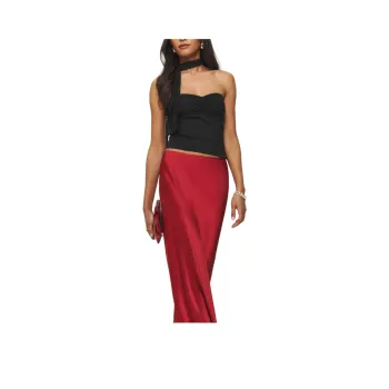 REFORMATION Ezra Knit Top Strapless Top Women's Black