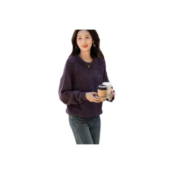 【dme】 Knitwear Women's Eggplant Purple