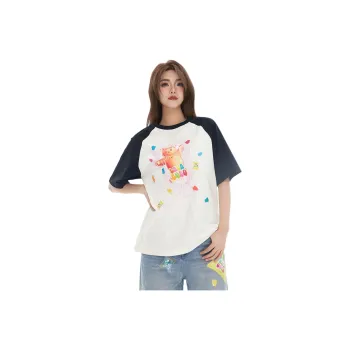 LALABOBO Raglan Sleeve T Shirt Women's Ecru