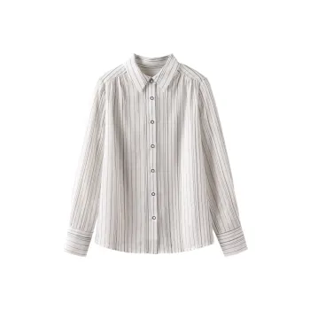 MAIGRE SIMHAT Shirt Women's Black White Stripes