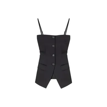 NANUSHKA Alessa Tailored Tech Satin Vest