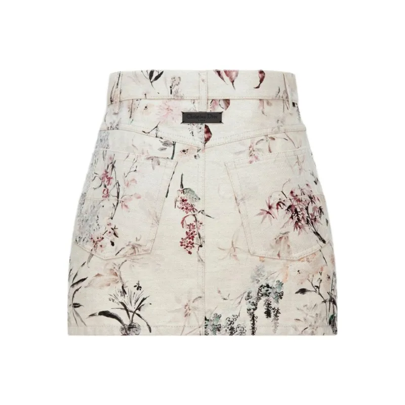 DIOR Denim Short Skirts Women's Multicolor-1