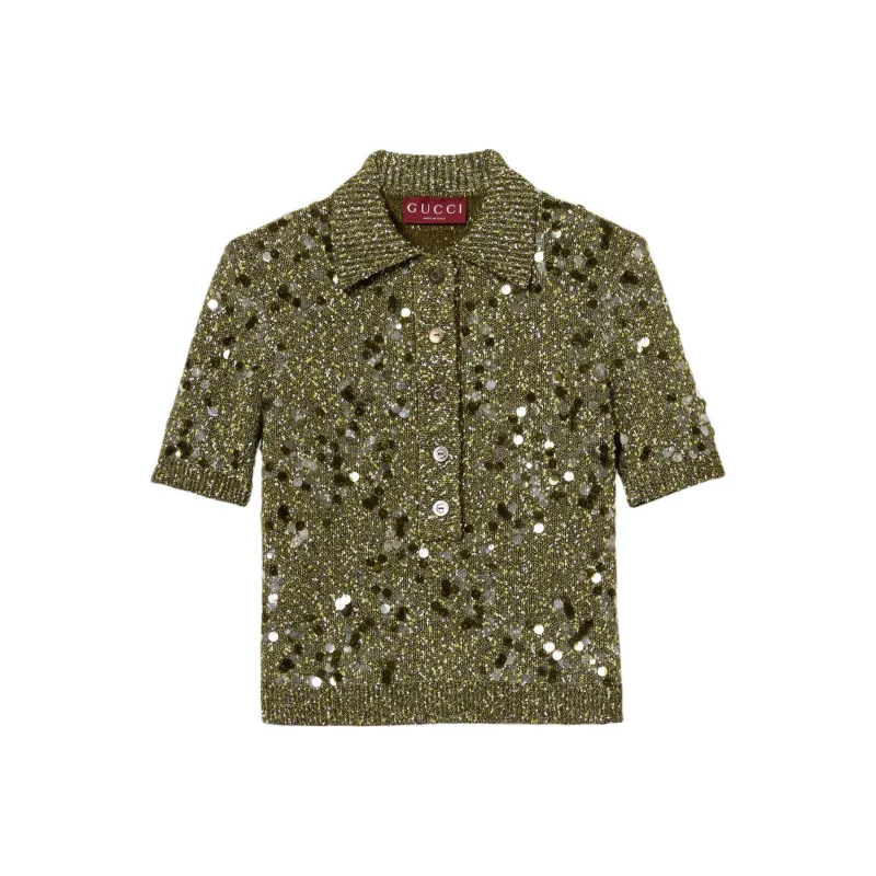 GUCCI FW24 Polo Shirt Women's Green-0