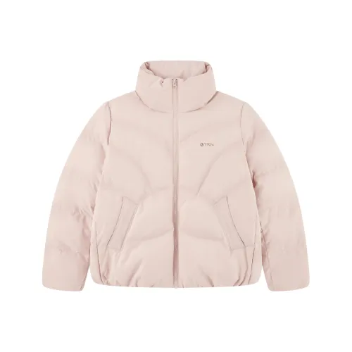 QIAODAN Variety Training Collection Down Jacket Women's White Peach Pink