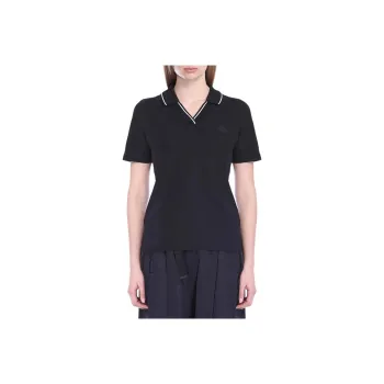 Moncler Logo Patch Piquet Polo Shirt
