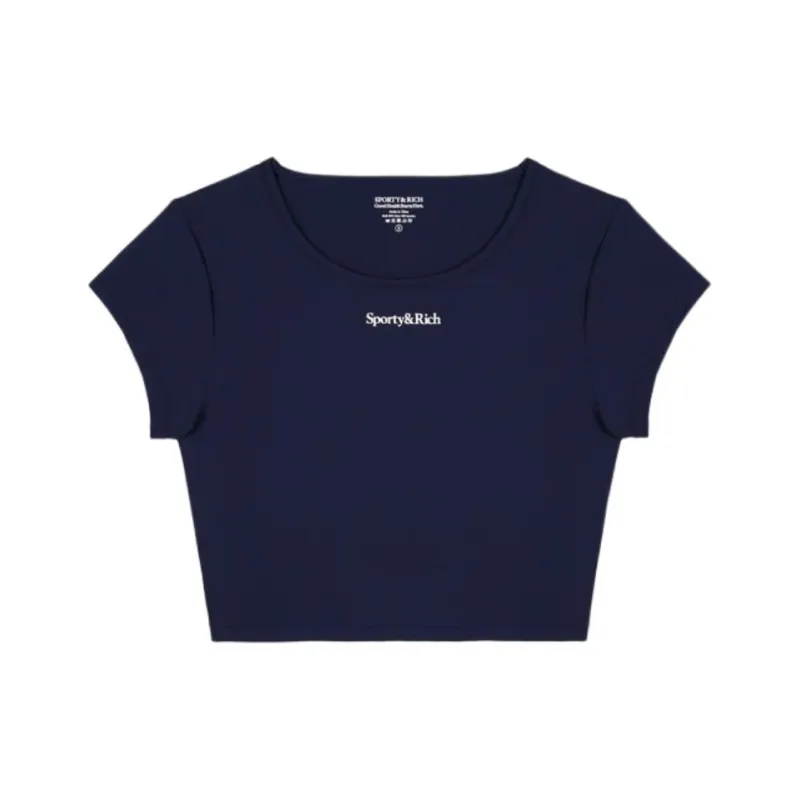 SPORTY & RICH Serif logo Training T shirt-0