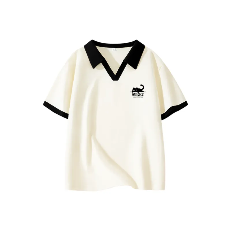 Cotton Polo Shirts Women's-3