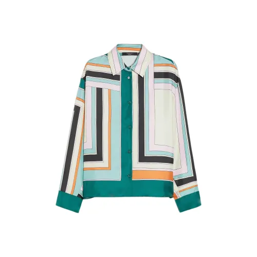 WEEKEND MaxMara Graphic Printed Button Up Shirt