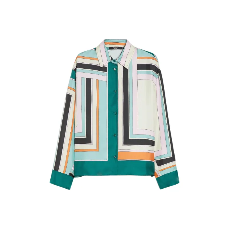 WEEKEND MaxMara Graphic Printed Button Up Shirt-0