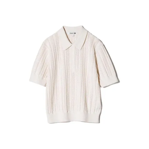 UNIQLO Comptoir Des Cotonniers Collaboration SS25 Polo Shirt Women's Ecru