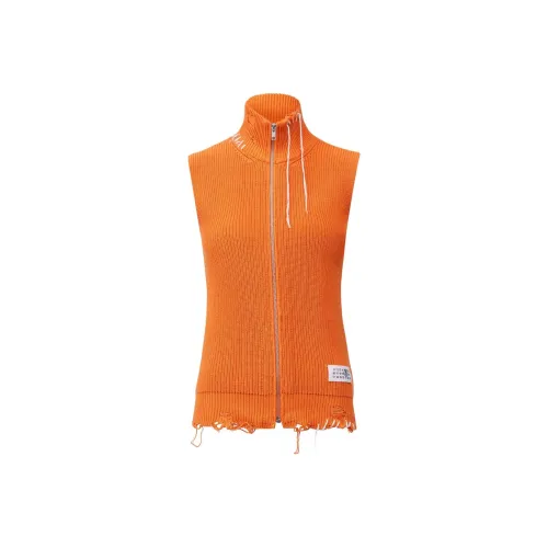 MM6 Maison Margiela Logo Patch Distressed Vest
