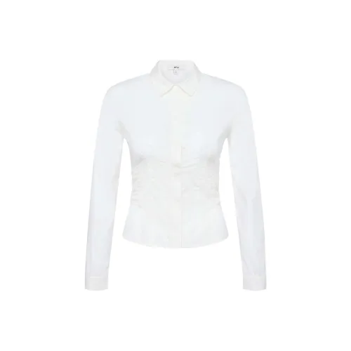 Khy Seamed Button Down Shirt Women's WHITE/White