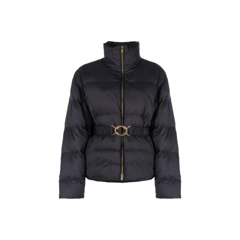PINKO Logo Print Collar Puffer Jacket-0