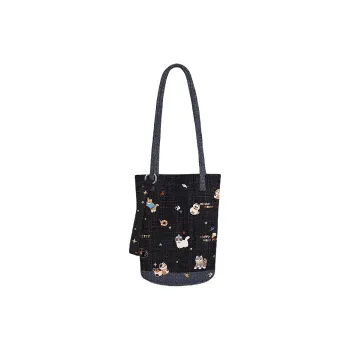 AOSONG Suede Technology Fabric Crossbody Bag, Shoulder Bag Women's Black