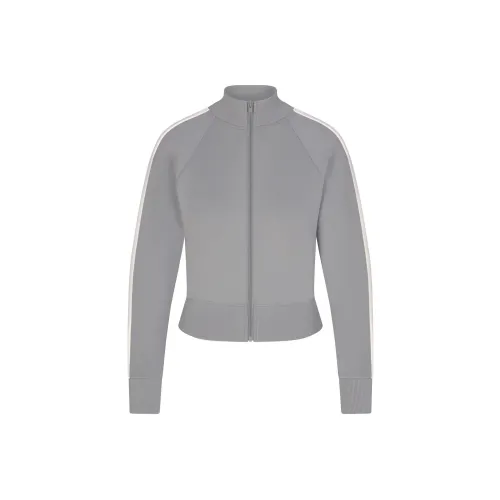 SKIMS TRACK ZIP UP JACKET Jackets Coats Women's PACIFIC/Pacific Blue