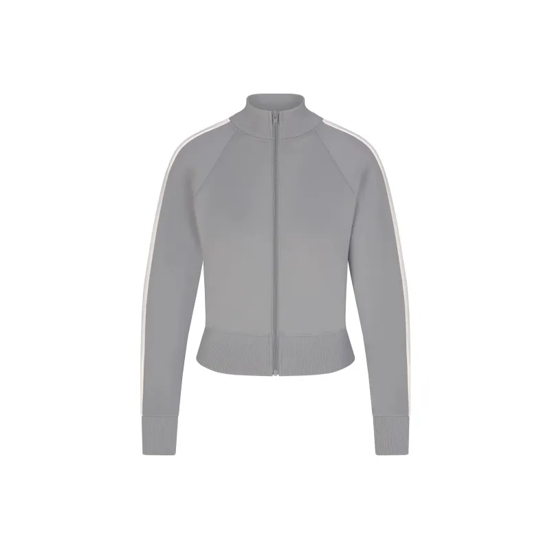 SKIMS TRACK ZIP UP JACKET Jackets Coats Women's PACIFIC/Pacific Blue-0