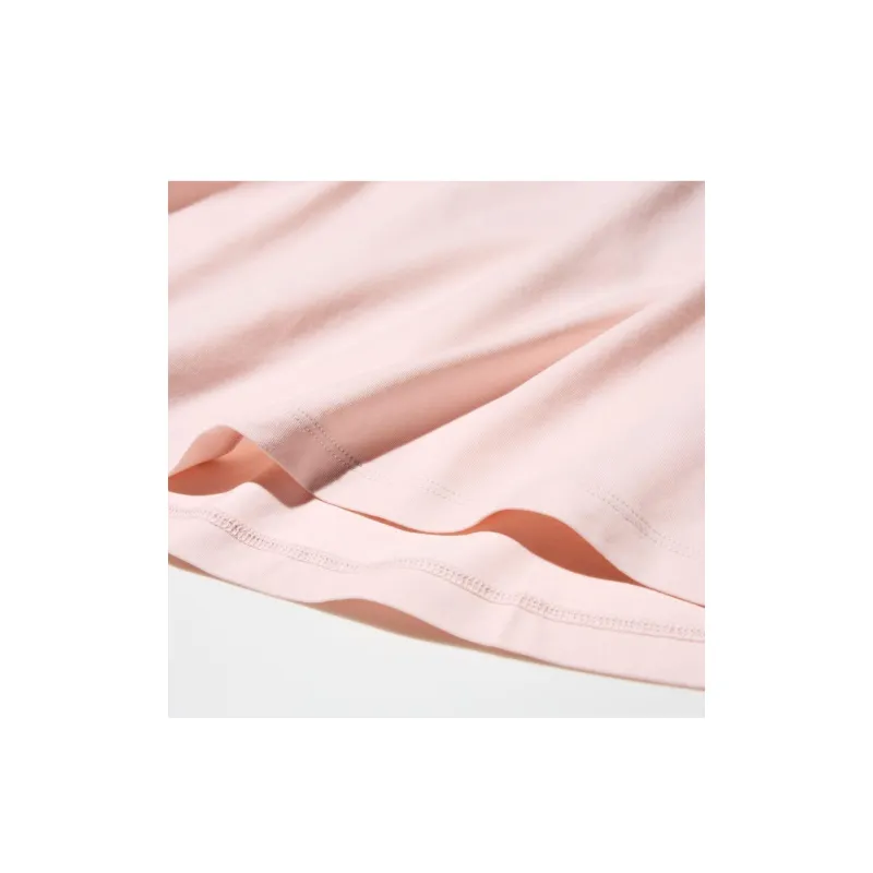 UNIQLO Drop Shoulder Sleeve T Shirt Women's Pastel Pink-2