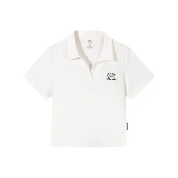 Anta x HAIBAOKANKAN,LIANMINGKUAN Life Collection Polo Shirt Women's Ivory White