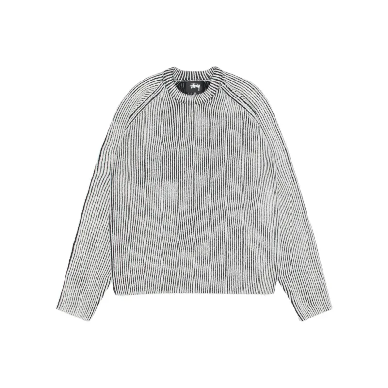 Stussy Contrast Rib Sweater White-5