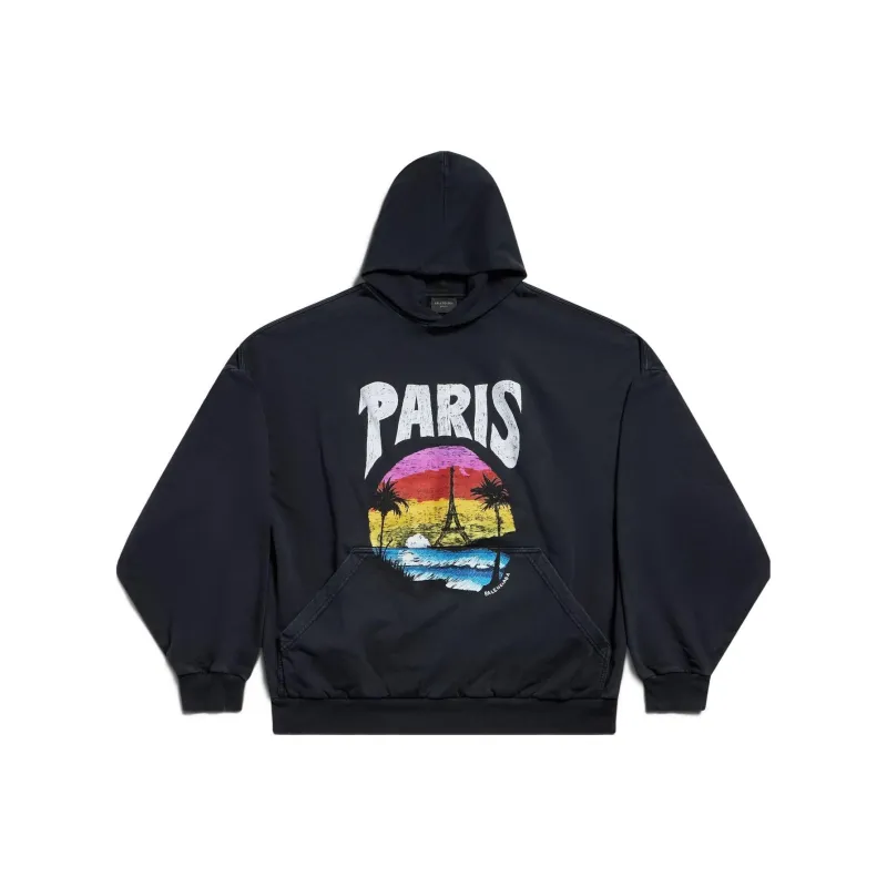 Balenciaga Paris Tropical Oversized Hoodie-0