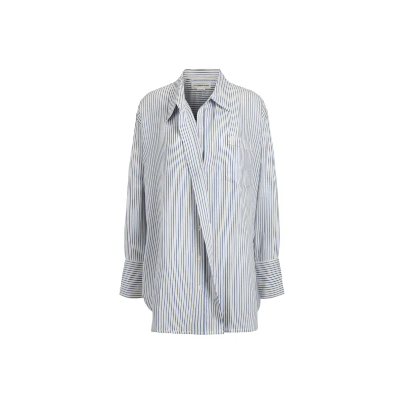 Victoria Beckham Long Sleeved Striped Blouse-0