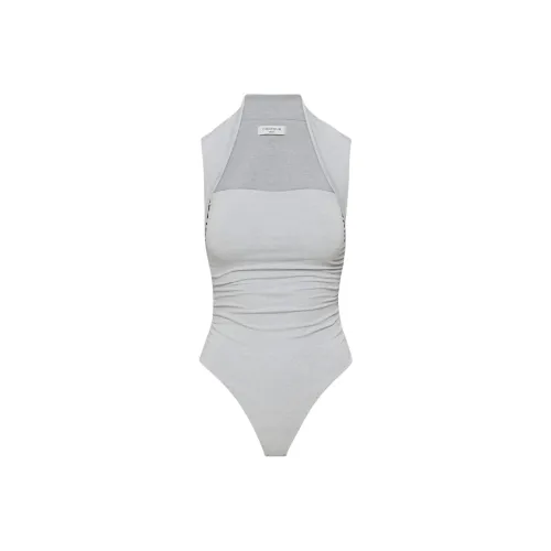 ARITZIA Aritzia Contour Flourish Bodysuit Bodysuits Women's Heather Chrome Gray