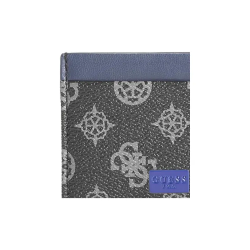 GUESS Artificial Leather Card Holder Men's Black & Blue-2
