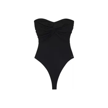 Anine Bing Ravine Gathered Strapless Bodysuit