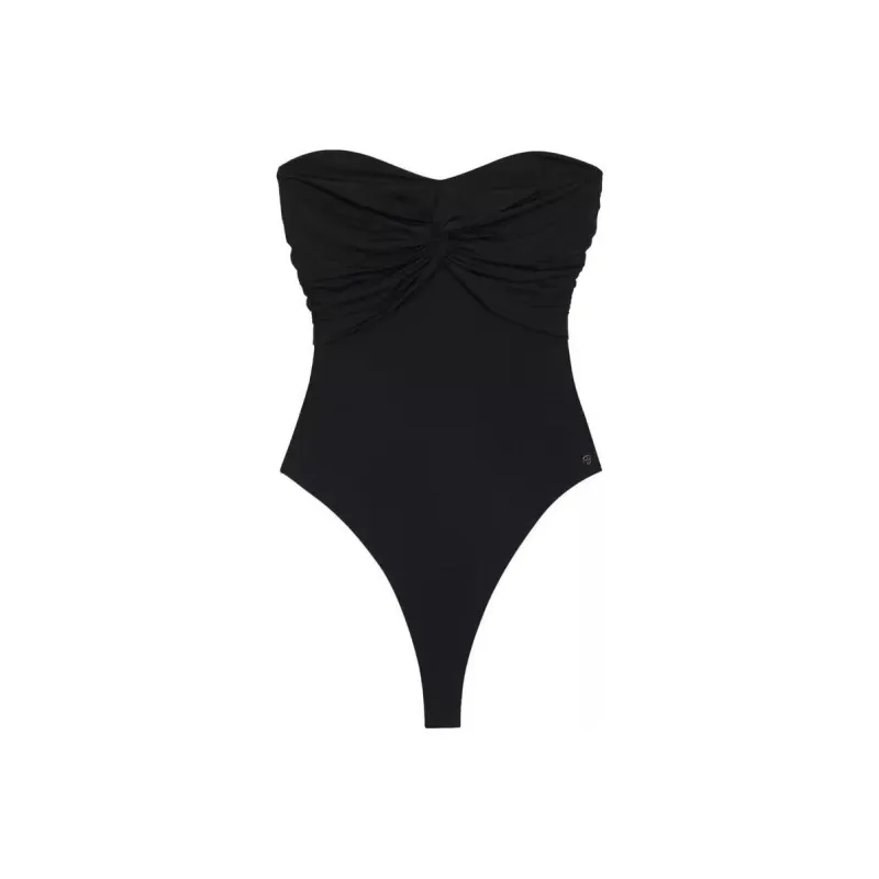 Anine Bing Ravine Gathered Strapless Bodysuit-0