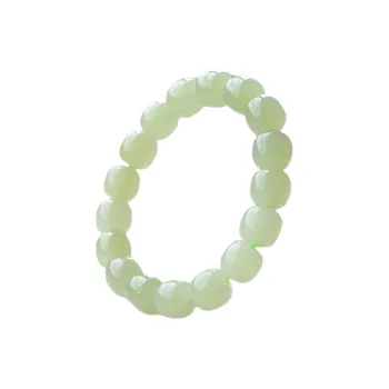 Liu Jinfu Bracelets Pale Greenish White Jade Unisex