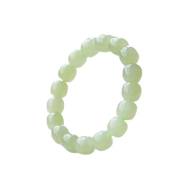 Liu Jinfu Bracelets Pale Greenish White Jade Unisex-0