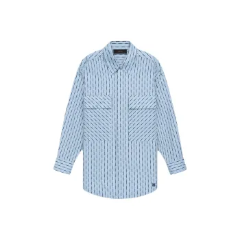 AMIRI SS24 Double Pocket Workwear Shirt Women's Blue
