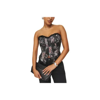 REFORMATION Idalia Top Strapless Top Women's Night Forest