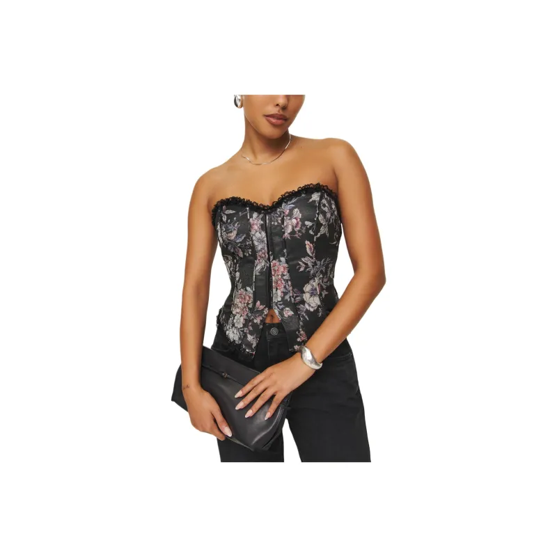REFORMATION Idalia Top Strapless Top Women's Night Forest-0