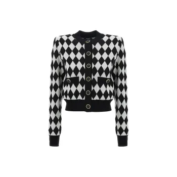 BALMAIN Diamond Shaped Buttoned Cardigan