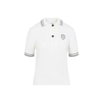 Brunello Cucinelli Short Sleeved Ribbed Polo Shirt