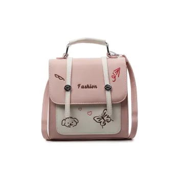 HCXK PU Backpack Women's White/Black/Light Blue/Pink