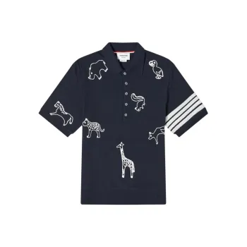 THOM BROWNE· Polo Shirt Men's Marine Blue
