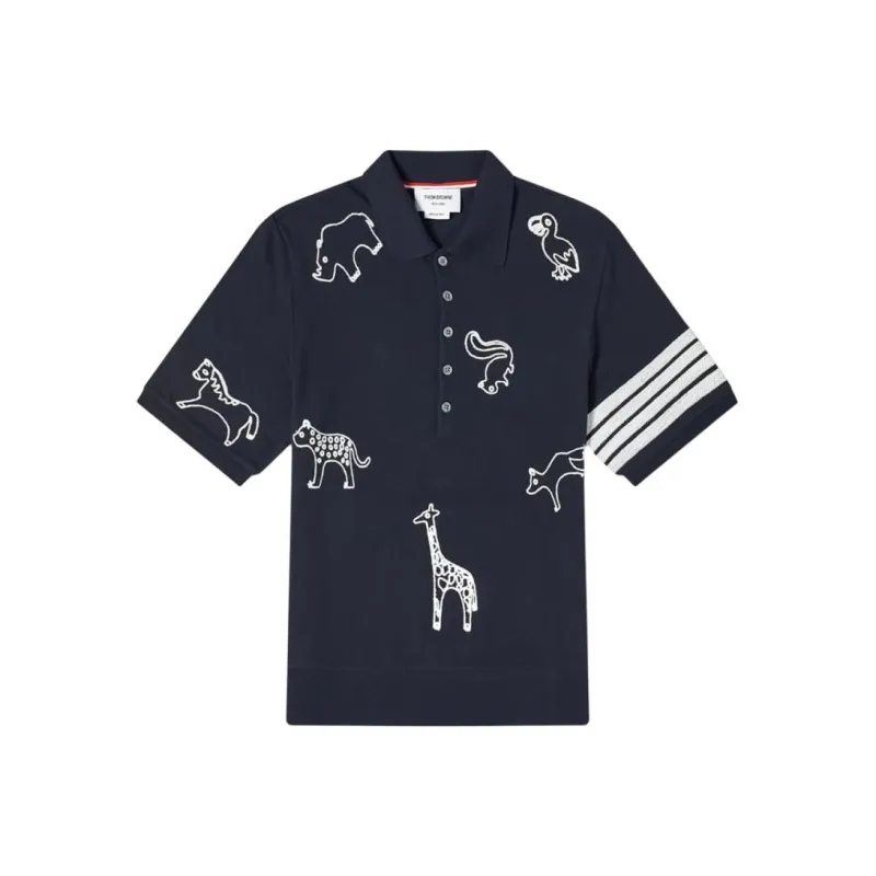 THOM BROWNE· Polo Shirt Men's Marine Blue-0