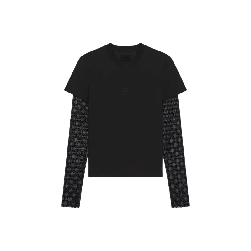 Givenchy Layered Long Sleeves Crewneck T Shirt-0