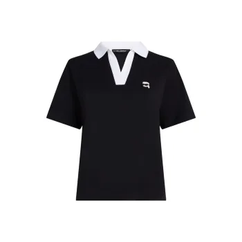 KARL LAGERFELD / Karl Lagerfeld Jeans Logo patch Polo Top
