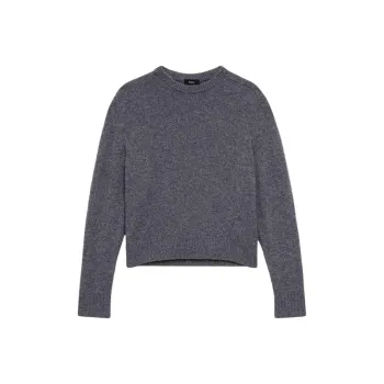 THEORY Cropped Crew Neck Sweater