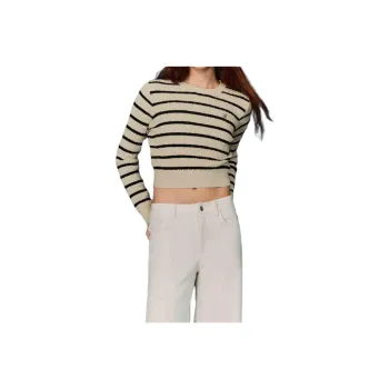 URBAN REVIVO Knitwear Women's Ecru Stripes