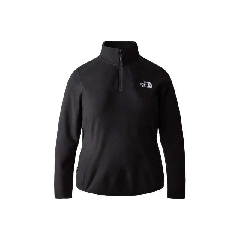 THE NORTH FACE PLUS SIZE 100 GLACIER 1/4 ZIP FLEECE Sweatshirt Women's Black-0